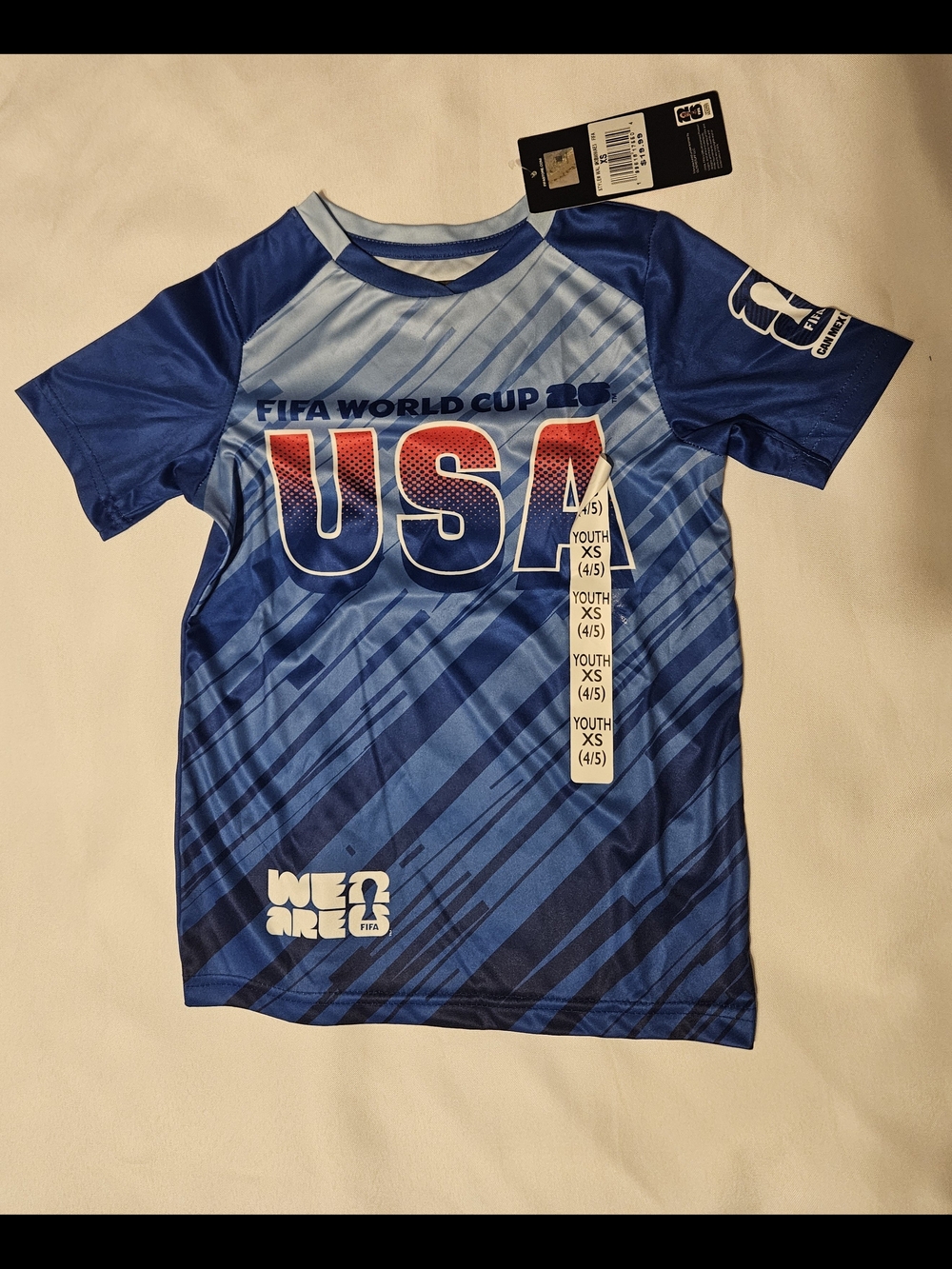 USA Youth Blue Soccer Jersey Tee - World Cup Inspired